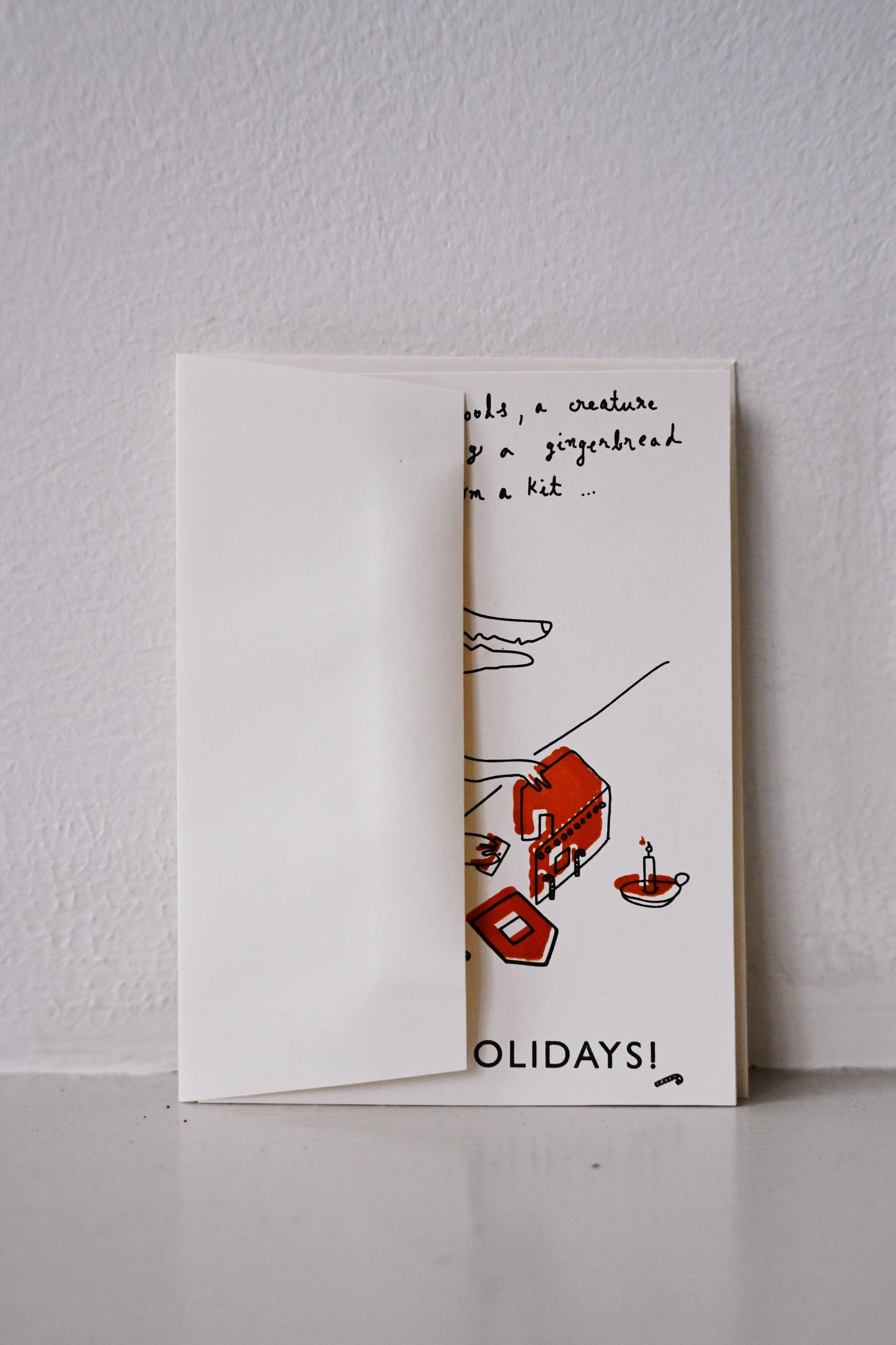 Gingerbread notecards + envelopes