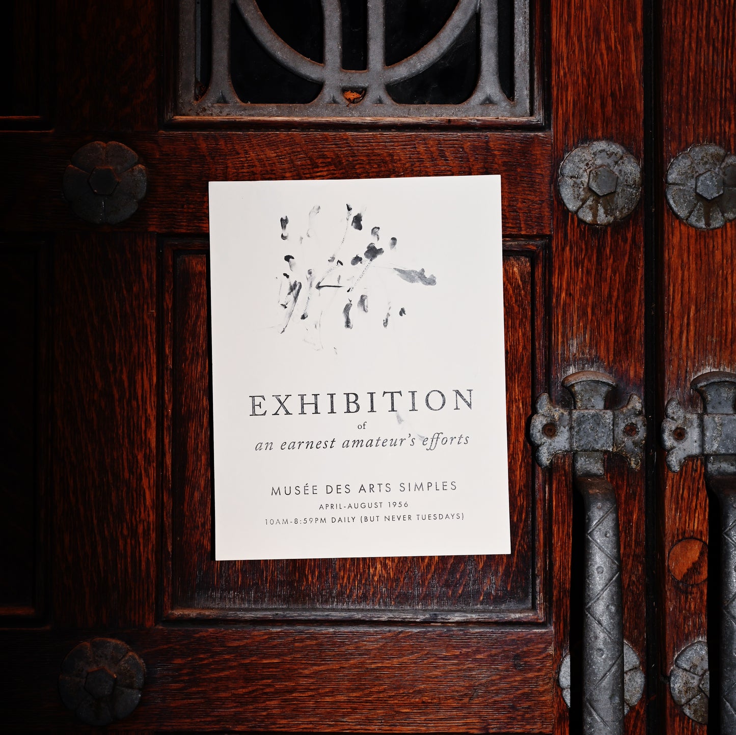 Add-your-own-art exhibit poster | 13x10"