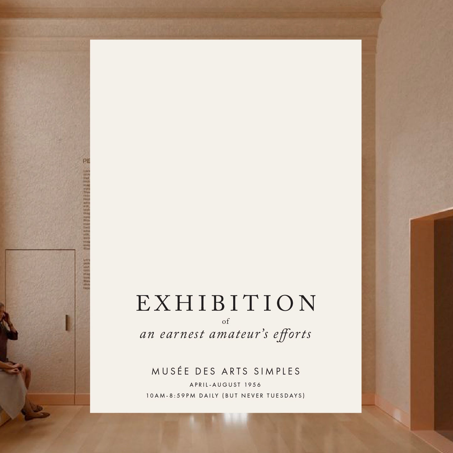 Add-your-own-art exhibit poster | 13x10"