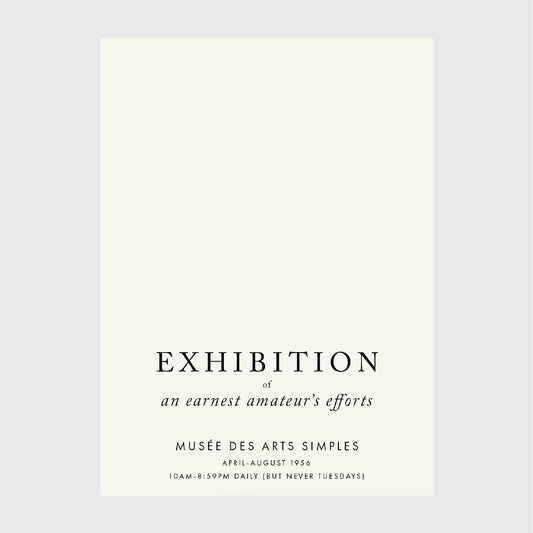 Add-your-own-art exhibit poster | 13x10"