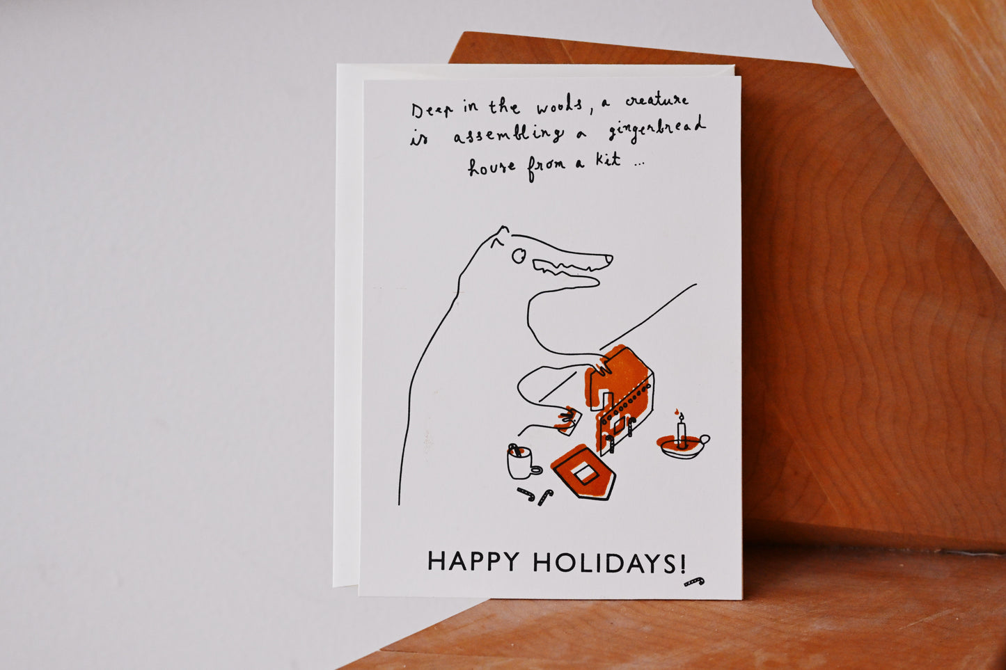 Gingerbread notecards + envelopes