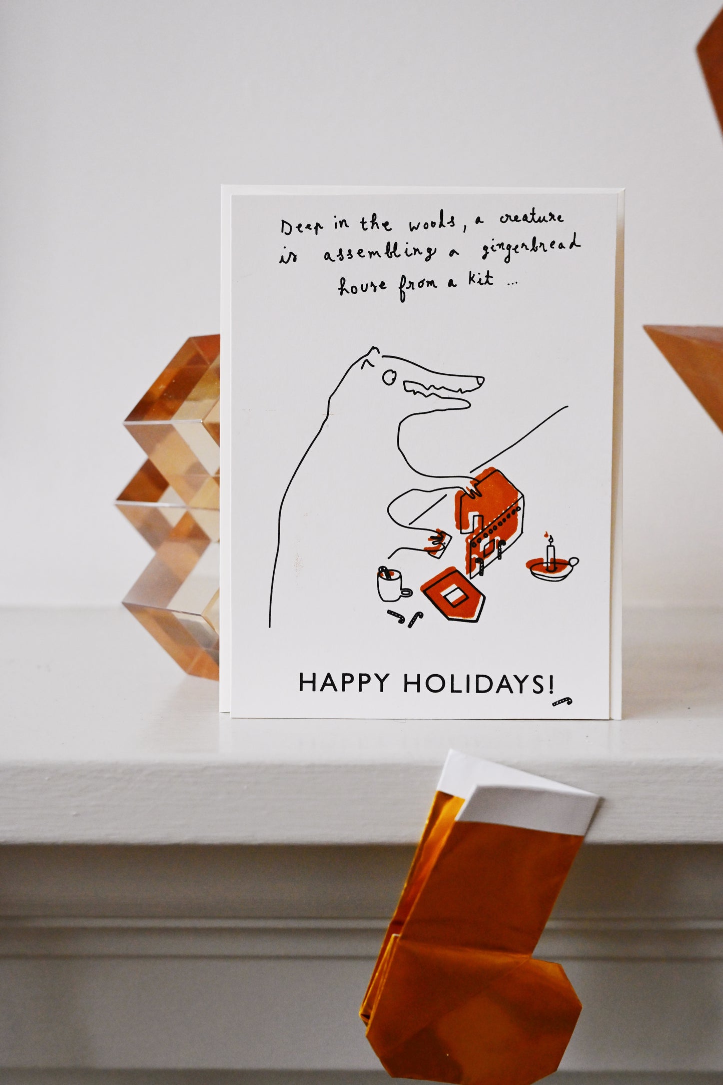 Gingerbread notecards + envelopes