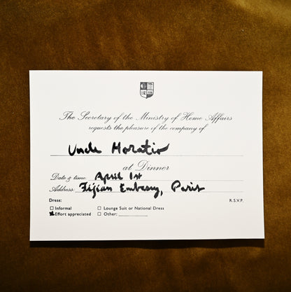 Diplomat dinner invitation set | 5x7"