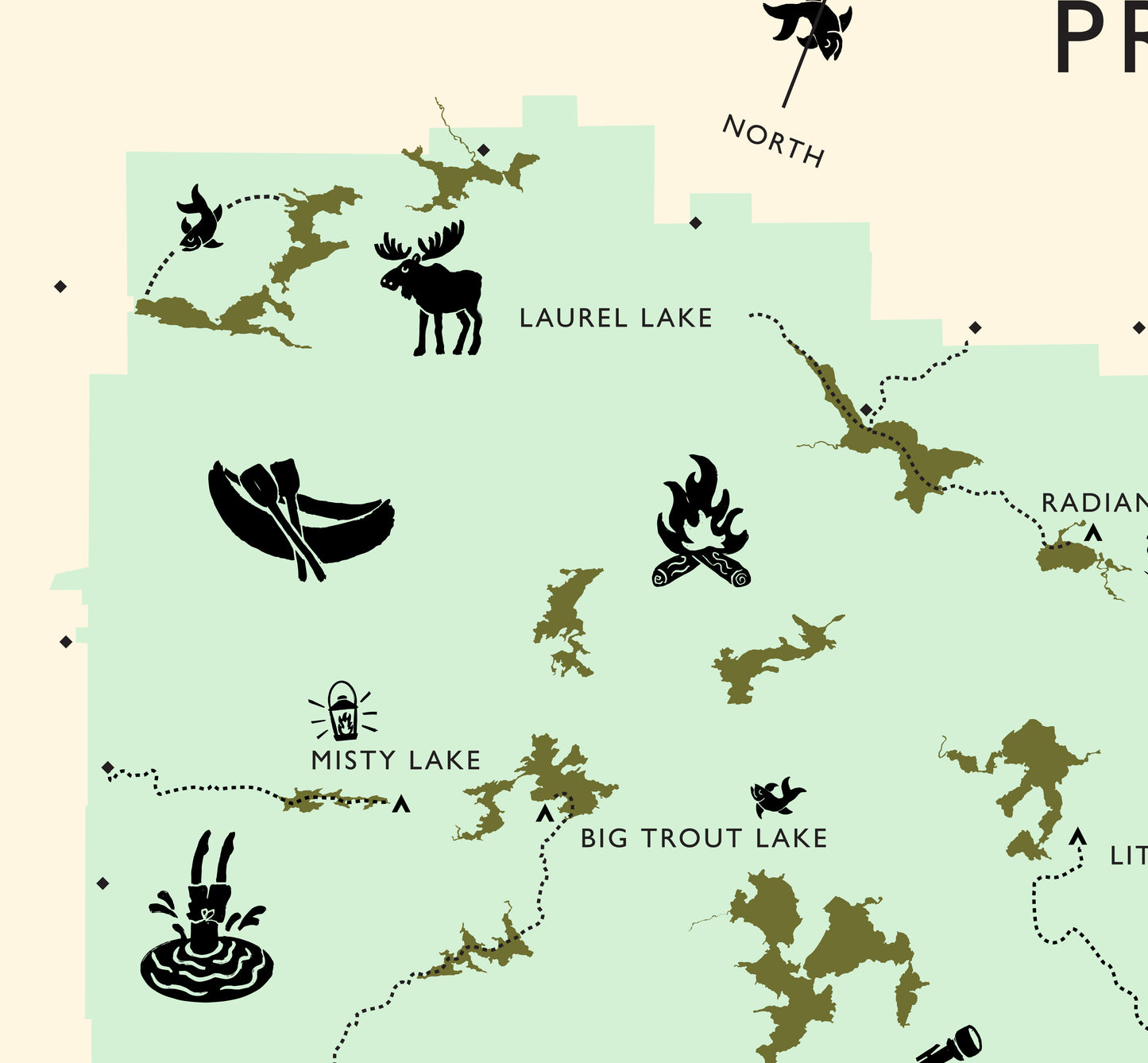 Algonquin Park map | 10.5x13.5"